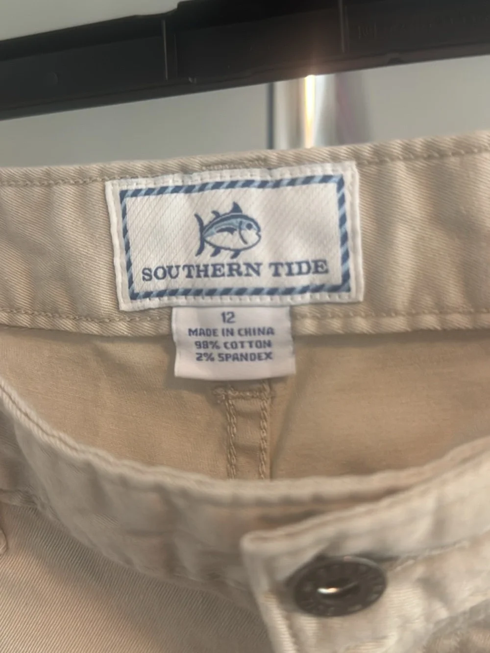 Southern Tide Khaki Cotton Blend Pants